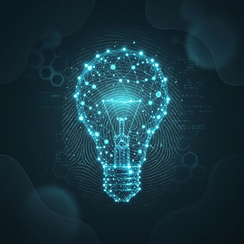 Lonrú Illuminate brand emblem showing a lightbulb, fingerprint, and connected data nodes.
